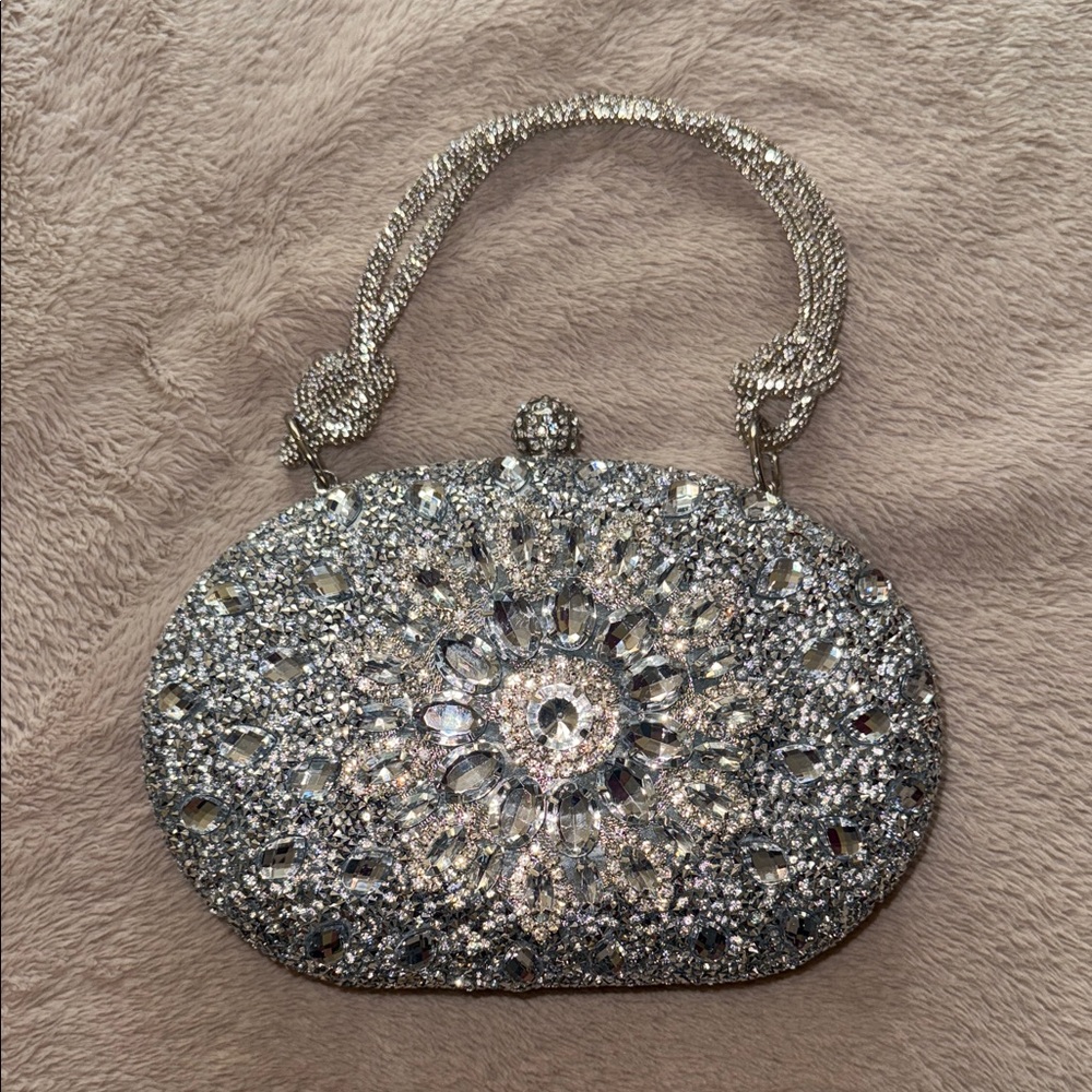 Elegant Silver Evening Clutch
